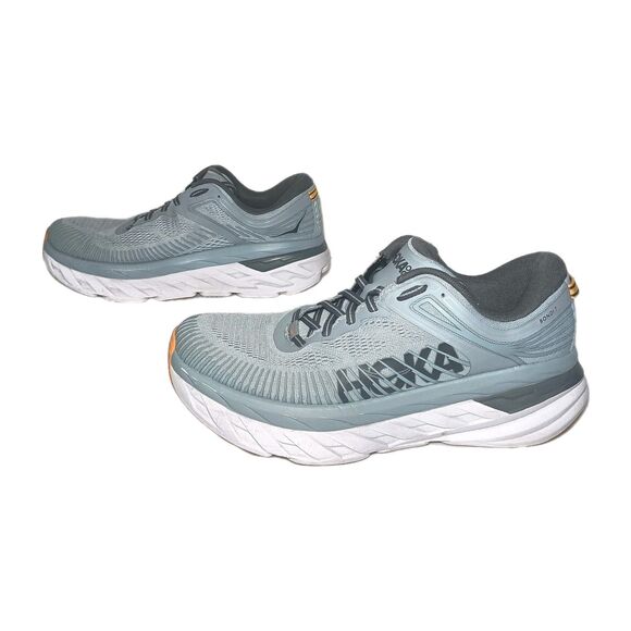 Sz 9 Hoka One Men’s Bondi 7 Blue Fog Castlerock Sneakers Running 1110518-BFCS main image 6